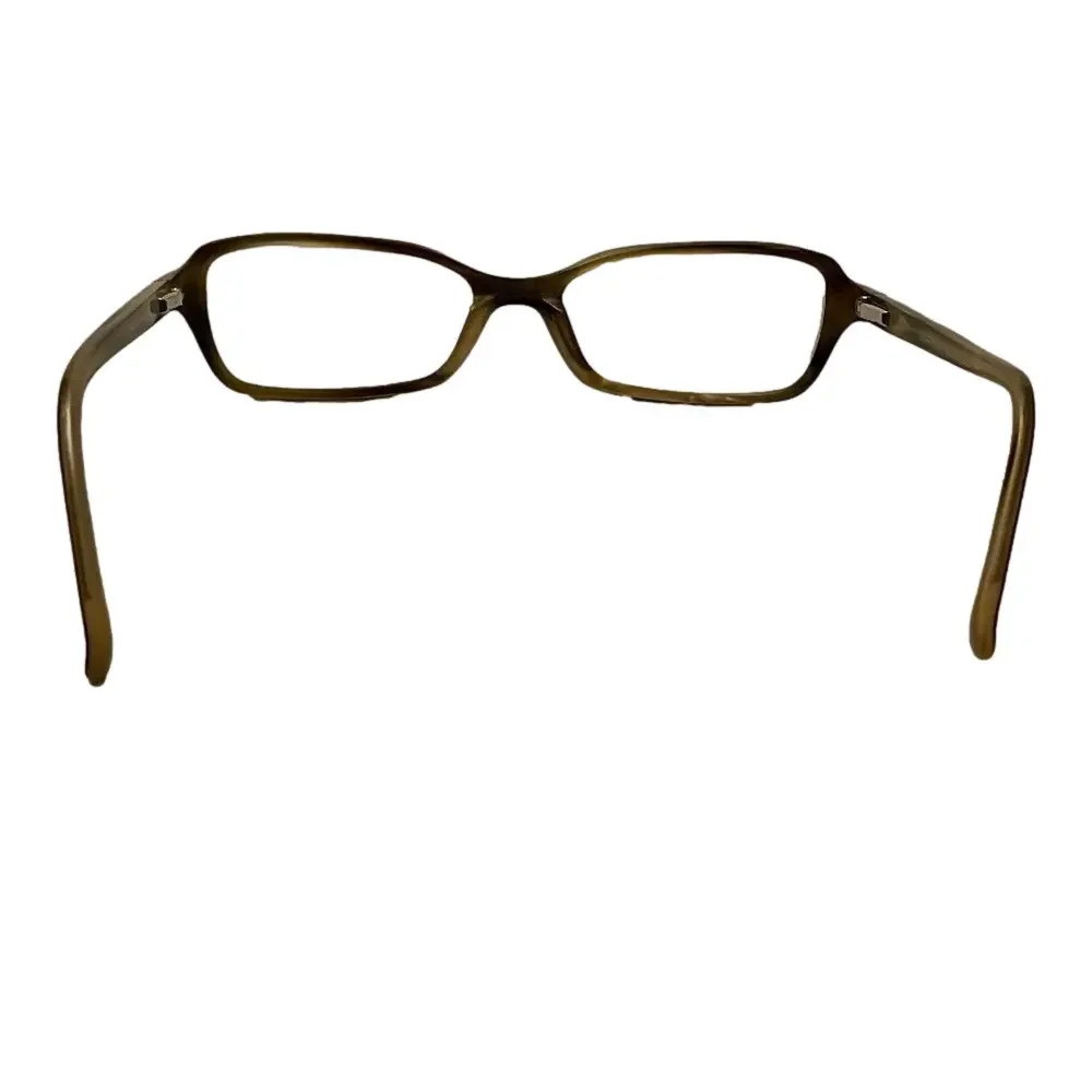 Cole Haan Brown Horn with Basketweave Detail Frame